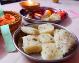 A picture of step 5 of Nariyal ki Burfi.