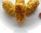 A picture of step 2 of Pista paneer rolls.