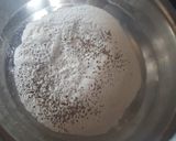 A picture of step 1 of CHAUSELA chawal ke atte ki puri.