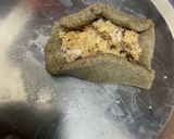 A picture of step 3 of Kambu flour pidi kolukattai/ pearl millet.