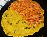 A picture of step 7 of Moong dal dosa.
