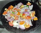 A picture of step 2 of Mushroom Masala.