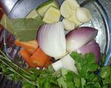 A picture of step 1 of Split Pea Soup.