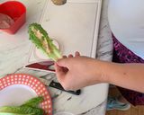 A picture of step 1 of Lettuce boats.