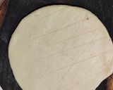 A picture of step 2 of Sindhi gach (fried cookie).