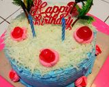 Foto langkah ke 1 dari resep Birthday cake blumut (blue imut).