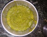 A picture of step 4 of Kacchi haldi ki chutney.