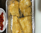 Foto del paso 6 de la receta: Bacalao con pimientos asados y lámina de ajo 🧄