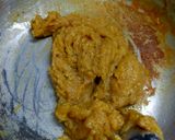 A picture of step 3 of Quick Moong dal Atta Halwa.