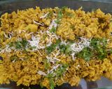 A picture of step 9 of Masale bhat.
