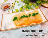 Hình bước làm 3 của món Bánh bột lọc chay - nhân đậu xanh cho bé ăn thô tốt