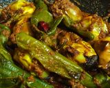 A picture of step 6 of Bhagary baingan.