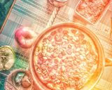 Фото кроку 1 до Пирог с вишнями и тыквенными семечками [под медом] 🥧.