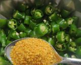 A picture of step 2 of Mustard Green Chillies 🤩.