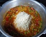A picture of step 5 of Tomato peas pulao.