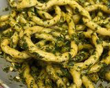 A picture of step 2 of Long Busiate Trapanesi with Homemade Genovese Pesto.