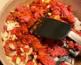 A picture of step 1 of Ground beef Enchilada Casserole.