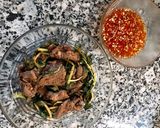 Hình bước làm 3 của món Thịt Bò Xào Rau Ôm