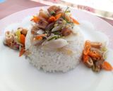 Foto langkah ke 7 dari resep Tumis Cumi Asin.