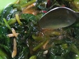 Omelet daun ginseng sambal pete teri medan
