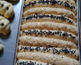 Foto langkah ke 7 dari resep Roti Sisir Wijen (sponge & dough methode).