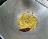 A picture of step 4 of Red Amaranth Dry Curry.