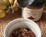 รูปขั้นตอนการทำที่ 2 ของ Protein chocolate sauce with banana baked