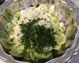 Une image de l'étape 8 de Salade de concombre et radis noir au skyr et ciboulette.