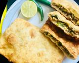 A picture of step 8 of Muttabkh (Arabic paratha).