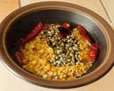A picture of step 4 of Beans Broccoli poricha koottu with mung.