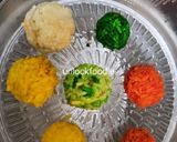 A picture of step 2 of Steam, Colourful Rice balls.
