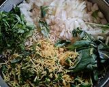 A picture of step 3 of Chicken drumstick Pad Thai (ish) in a spicy coconut sauce.