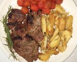 A picture of step 6 of Steak with wedges#endofyearchallenge.