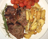 A picture of step 6 of Steak with wedges#endofyearchallenge.