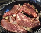 A picture of step 3 of Baked Pork Chops with Shallots, Cream, and Mushrooms.