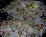 A picture of step 5 of Fried rice with shashlik.