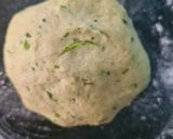 A picture of step 1 of Green paratha.