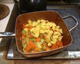 A picture of step 3 of Minestrone soup - classic winter warmer.