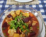 Hình bước làm 6 của món Vegatable and seafood soup with pasta (Súp nui hải sản rau củ)