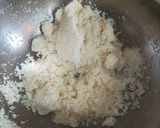 A picture of step 1 of Rava besan laddu.