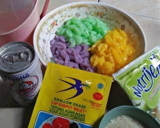 *Puding cendol kelapa muda* - Step 1