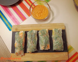 Foto del paso 6 de la receta: Rollitos (obleas de arroz) de pechuga en escabeche con salsa romescu