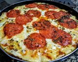 Foto del paso 3 de la receta: PIZZA🍕AL Sartén con Salami y queso🧀 Manchego...!
