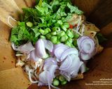 A picture of step 4 of Spicy Rice Noodle Salad (with Fermented Fish Sauce).