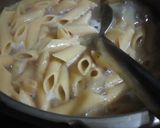 A picture of step 3 of Pasta with red sauce meat.