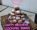 Foto langkah ke 4 dari resep Donat tower ubi ungu.