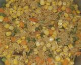 A picture of step 6 of Jollof Rice with vegetables.