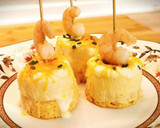 Foto del paso 9 de la receta: Flan de Gambas al gratín con bechamel y queso
