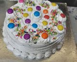 A picture of step 11 of Holi special Vanilla colourful cake.