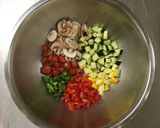 A picture of step 5 of Chicken Ratatouille with Rice.